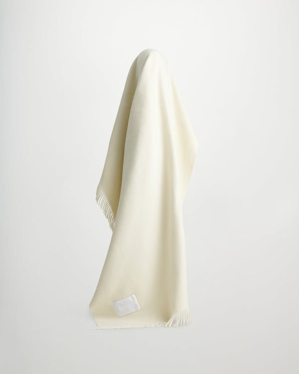 Bold blanket | Oyster white Virgin wool
